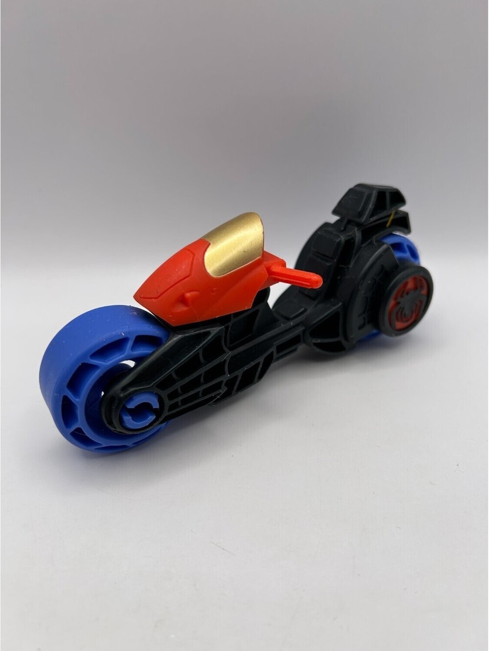 Hasbro Spider-Man Arachno-Blade Motorcycle Toy Black Blue Red wheels